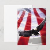 Amerikaanse vlag & uitnodiging voor adelaars (Voorkant / Achterkant)
