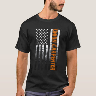 Amerikaanse vlag Union Carpenter houtbewerking T-shirt