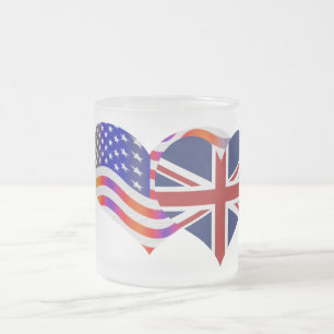 Amerikaanse Vlag Union Jack Liefde Sterren Strepen Matglas Koffiemok