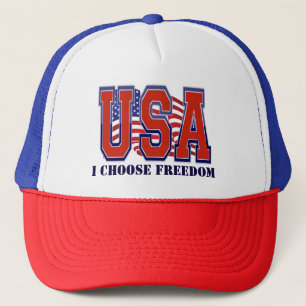 Amerikaanse Vlag USA Ik Kies Vrijheid Patriottisch Trucker Pet