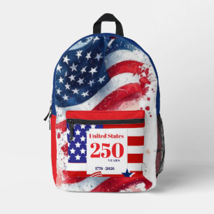 Amerikaanse vlag USA patriottische 250e viering Bedrukte Rugzak