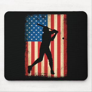 Amerikaanse vlag USA Patriottische honkballiefhebb Muismat