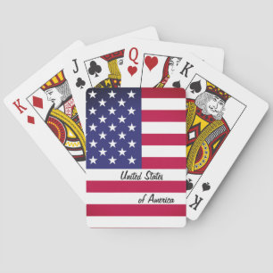 Amerikaanse vlag USA, Verenigde Staten Speelkaarte Pokerkaarten
