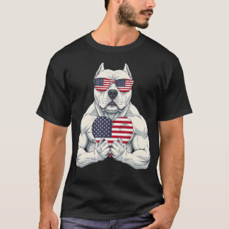 Amerikaanse Vlag Usa Vlag Rood Wit Blauw Patriotti T-shirt