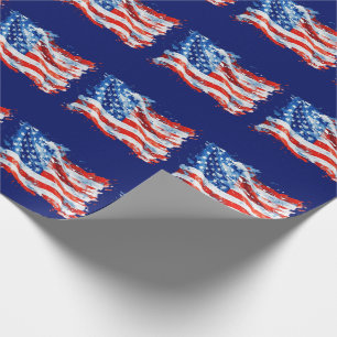Amerikaanse Vlag USA Waterverf 4 juli Cadeaupapier