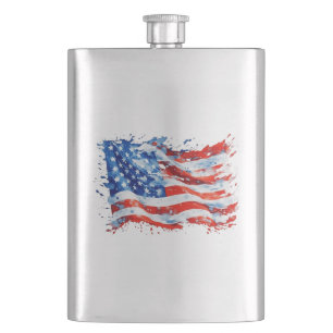Amerikaanse Vlag USA Waterverf 4 juli Flacon