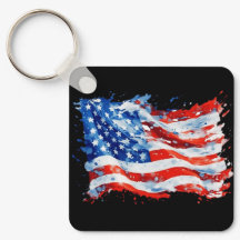 Amerikaanse Vlag USA Waterverf 4 juli