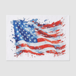 Amerikaanse vlag USA Waterverf 4 juli Tissuepapier