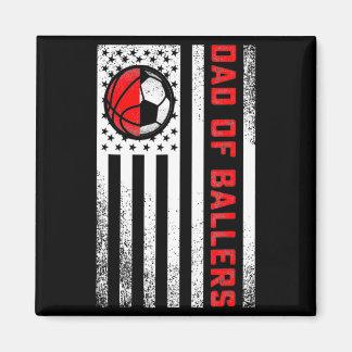 Amerikaanse Vlag Vader Van Ballers Basketbal Voetb Magneet
