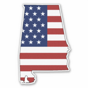 Amerikaanse vlag van Alabama Sticker