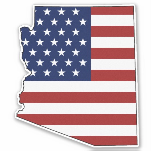 Amerikaanse vlag van Arizona Sticker (Voorkant)