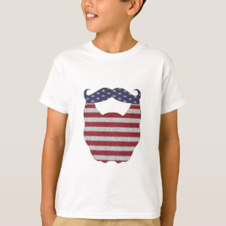 Amerikaanse vlag van Beard en Mustache T-shirt