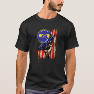 Amerikaanse vlag van de Amerikaanse filiaal van he T-shirt