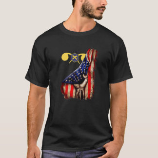 Amerikaanse vlag van de Amerikaanse filiaal van he T-shirt