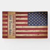 Amerikaanse vlag van de militaire aftredingspartij spandoek (Horizontaal)