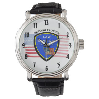 Amerikaanse vlag van de politie horloge
