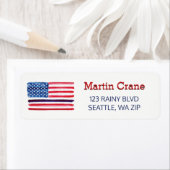 Amerikaanse vlag van de politie Thin Blue Line Etiket (Insitu)