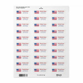 Amerikaanse vlag van de politie Thin Blue Line Etiket (Full Sheet)