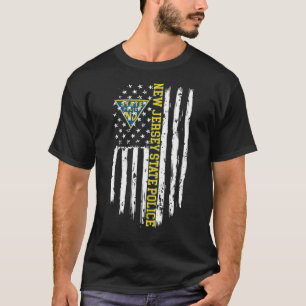 Amerikaanse vlag van de politie van New Jersey T-shirt