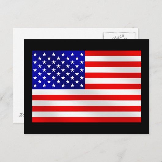 Amerikaanse vlag van de Verenigde Staten van Ameri Briefkaart (Voorkant / Achterkant)