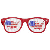 Amerikaanse vlag van de Verenigde Staten van Ameri Retro Zonnebril (Voorkant)