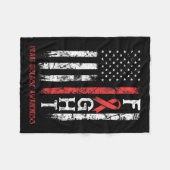 Amerikaanse vlag van Disease Warrior Fleece Deken (Voorkant (Horizontaal))