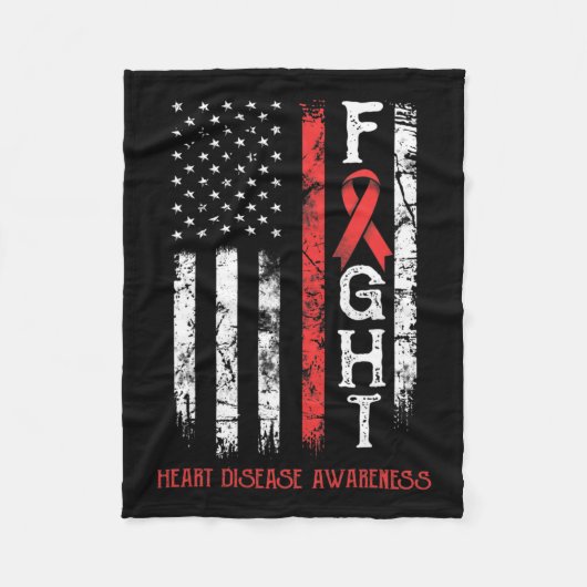 Amerikaanse vlag van Disease Warrior Fleece Deken (Voorkant)