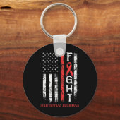 Amerikaanse vlag van Disease Warrior Sleutelhanger (Voorkant)