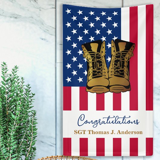 Amerikaanse vlag van het militaire leger spandoek