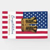 Amerikaanse vlag van het militaire leger spandoek (Horizontaal)