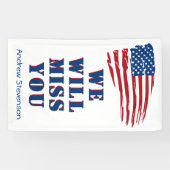 Amerikaanse vlag van Patriottisch-Amerikaans leger Spandoek (Horizontaal)