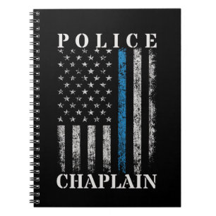 Amerikaanse vlag van politie Chaplain Notitieboek