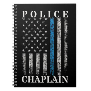 Amerikaanse vlag van politie Chaplain Notitieboek