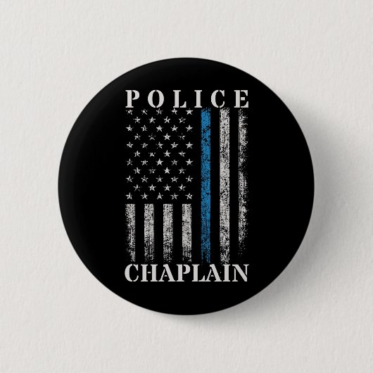 Amerikaanse vlag van politie Chaplain Ronde Button 5,7 Cm (Voorkant)