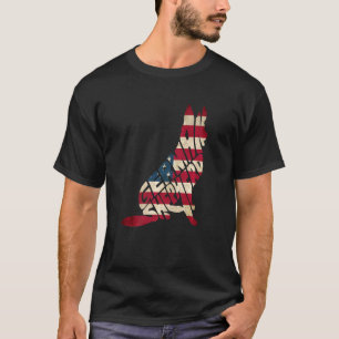 Amerikaanse vlag van Shepherd, 4 juli, hond 1 T-shirt