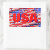 Amerikaanse vlag van vaderland rechthoekige sticker (Tas)