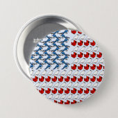 Amerikaanse vlag van vogels ronde button 7,6 cm (Voorkant /achterkant)