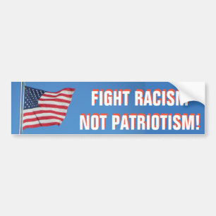 Amerikaanse vlag vecht tegen racisme en niet tegen bumpersticker