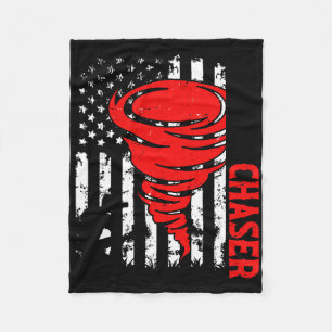 Amerikaanse vlag Verenigde Staten Tornado Storm Ch Fleece Deken