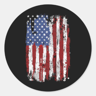 Amerikaanse vlag Verenigde Staten van Amerika 4t Ronde Sticker