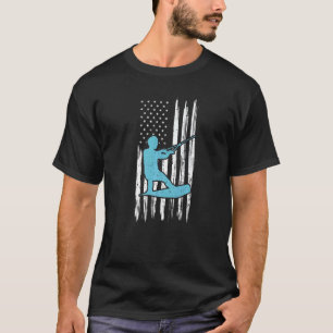  Amerikaanse vlag verergerde patriottische wang T-shirt