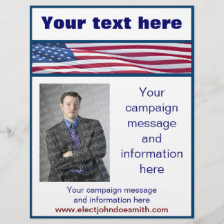 Amerikaanse Vlag Verkiezingscampagne Flyer Sjabloo