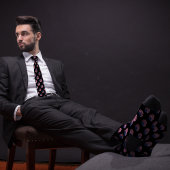 Amerikaanse vlag verontruste cirkel patroon stropdas