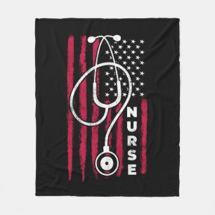 Amerikaanse vlag verpleegster 1 fleece deken