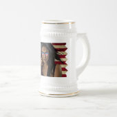 Amerikaanse vlag versteld bierpul (Voorkant rechts)