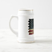 Amerikaanse vlag versteld bierpul (Links)