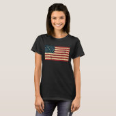 Amerikaanse vlag versteld t-shirt (Voorkant volledig)