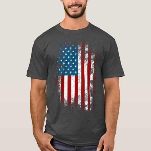 Amerikaanse vlag versteld t-shirt (Voorkant)