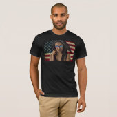 Amerikaanse vlag versteld t-shirt (Voorkant volledig)