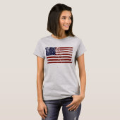 Amerikaanse vlag versteld t-shirt (Voorkant volledig)